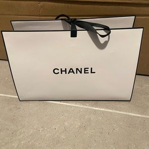 Chanel White Shopping Bag
